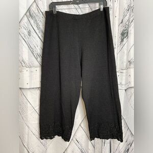 Roni Rabl Black Knit Pull-on Pants Size L